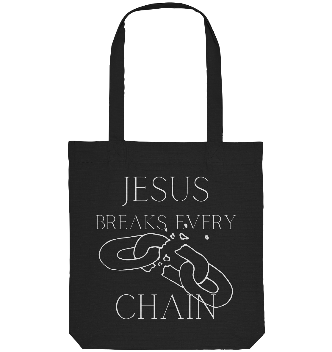 Jesus breaks every chain - Organic Tote-Bag - wertvoll und geliebt
