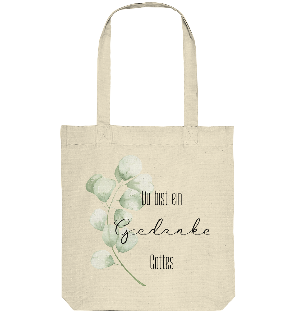 Du bist ein Gedanke Gottes - Organic Tote-Bag - wertvoll und geliebt