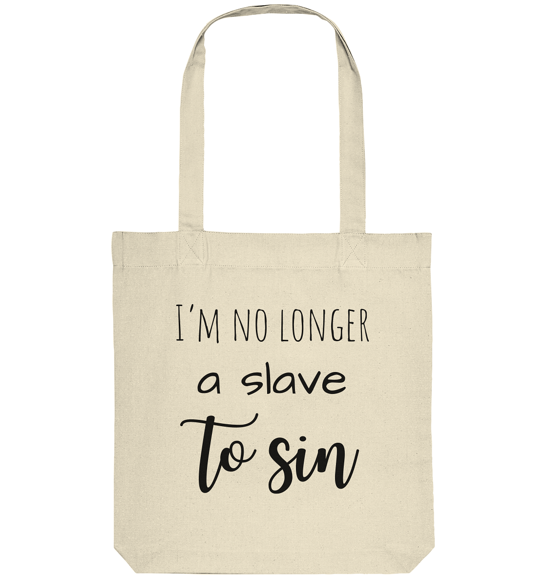 I´m no longer a slave to sin - Organic Tote-Bag - wertvoll und geliebt