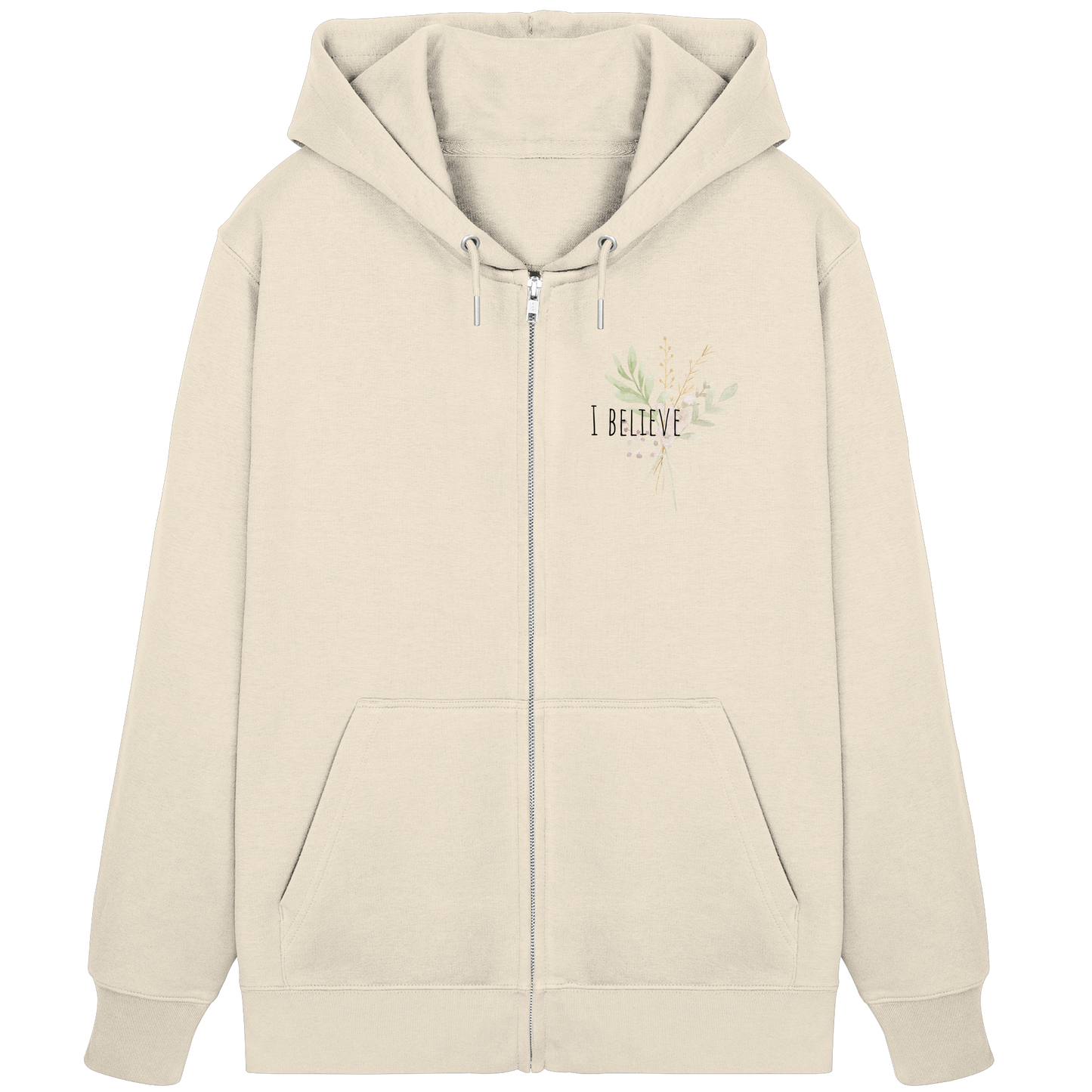 I believe - Organic Zipper - wertvoll und geliebt