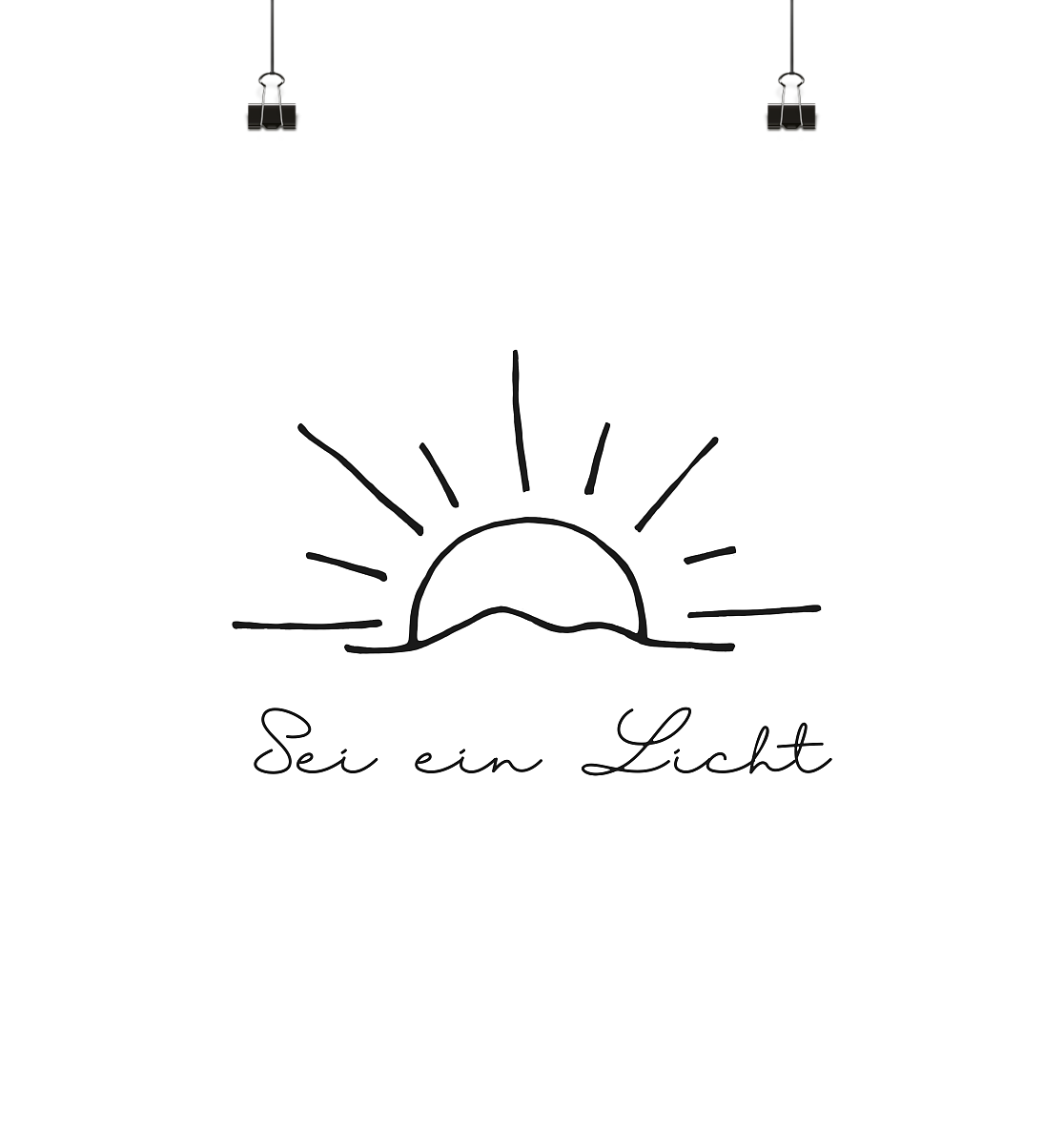 Sei ein Licht - Poster 30x30 - wertvoll und geliebt