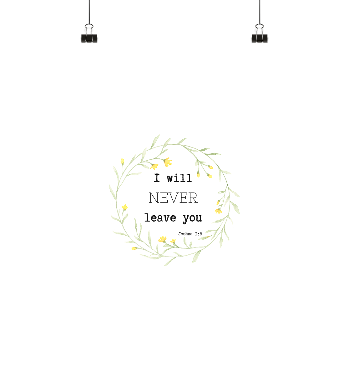 I will never leave you - Poster Din A4 (hoch) - wertvoll und geliebt