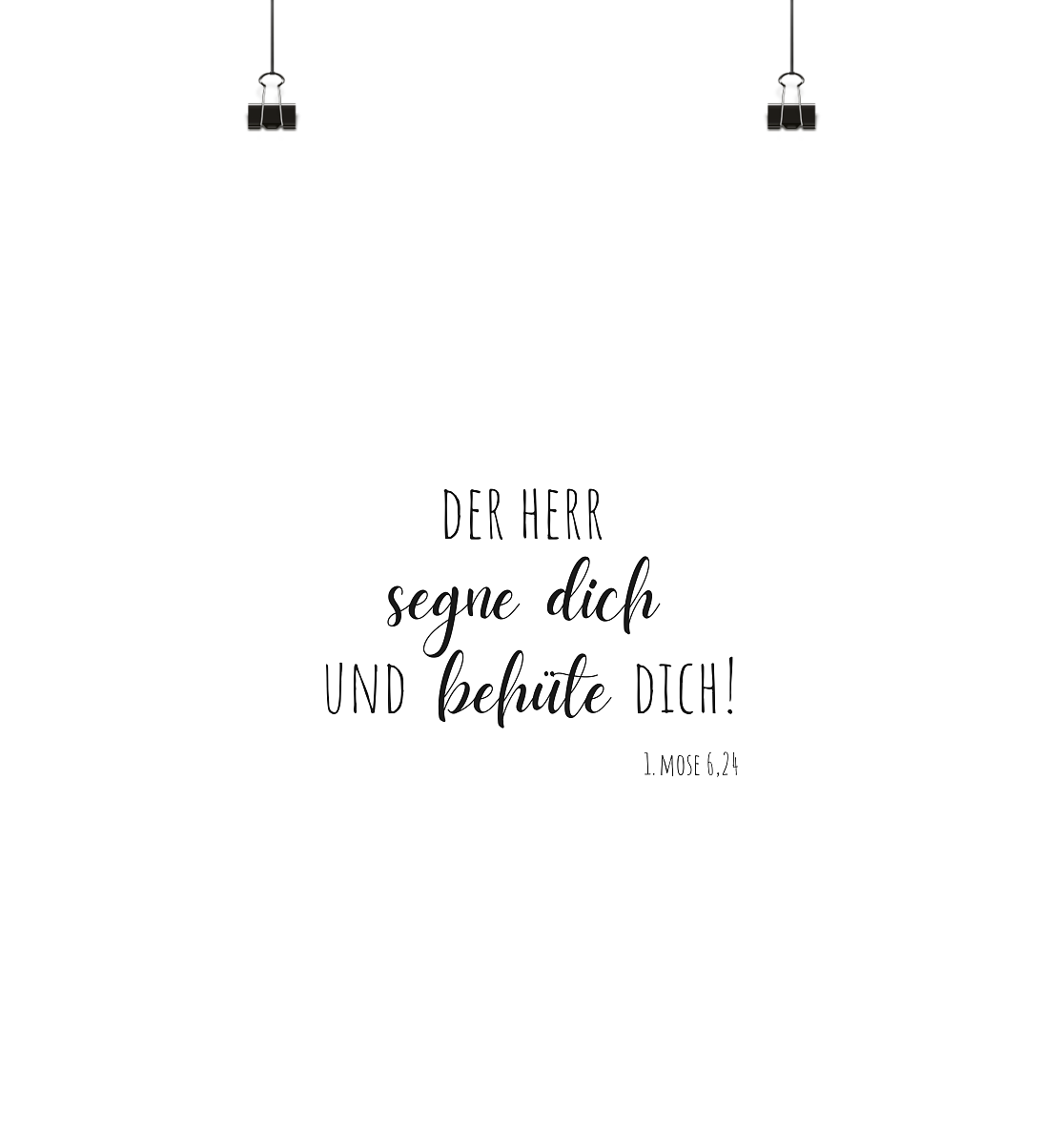 Der Herr segne und behüte Dich - Poster Din A4 (hoch) - wertvoll und geliebt