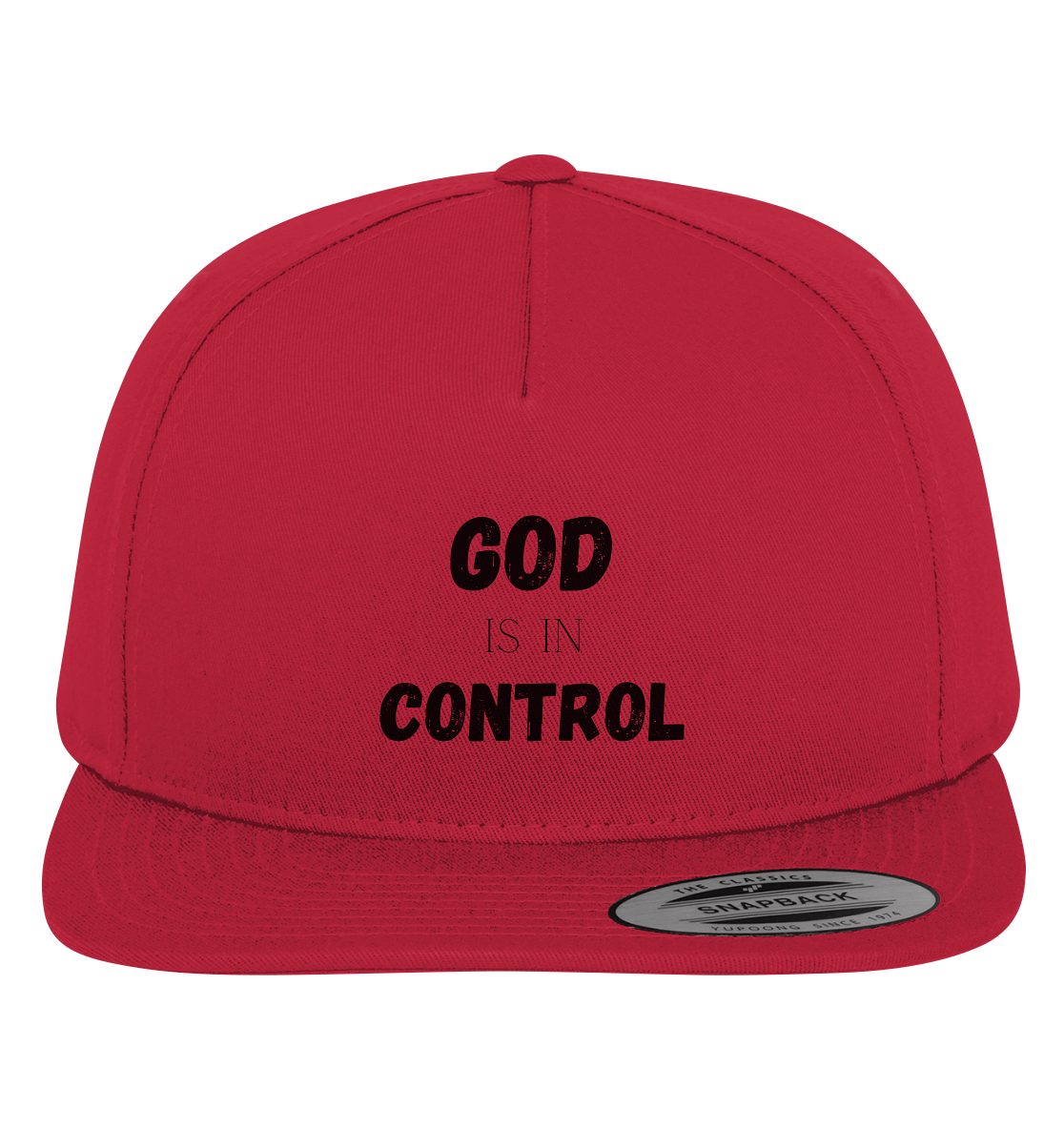 God is in control H - Premium Snapback - wertvoll und geliebt