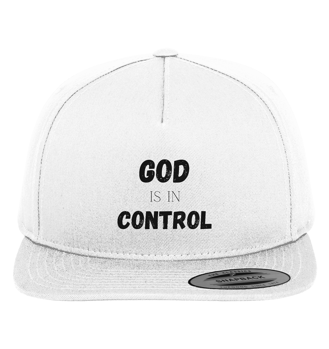 God is in control H - Premium Snapback - wertvoll und geliebt