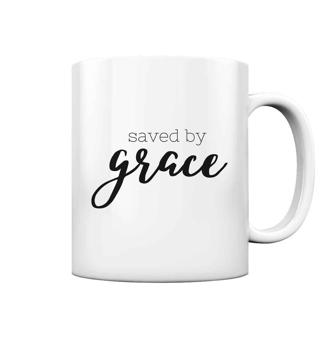 Saved by grace - Tasse glossy - wertvoll und geliebt