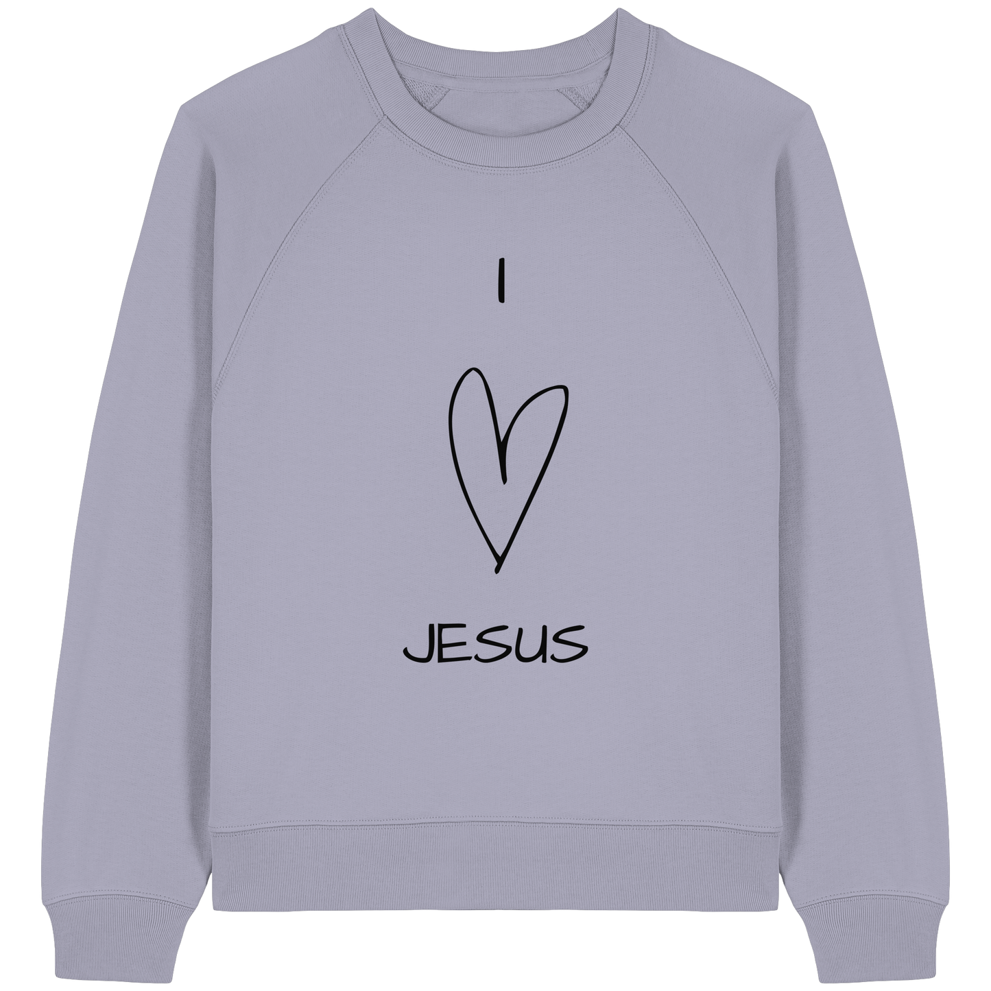 I love Jesus - Womens Organic Raglan Sweatshirt - wertvoll und geliebt