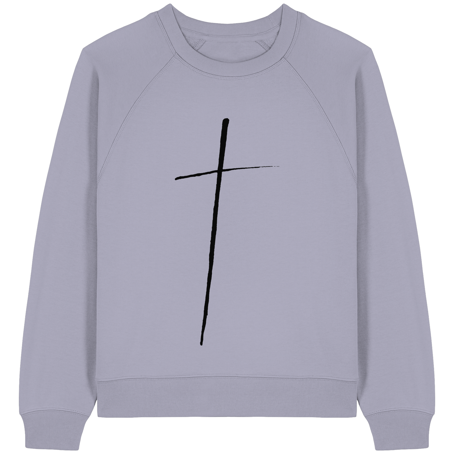 Cross - Womens Organic Raglan Sweatshirt - wertvoll und geliebt