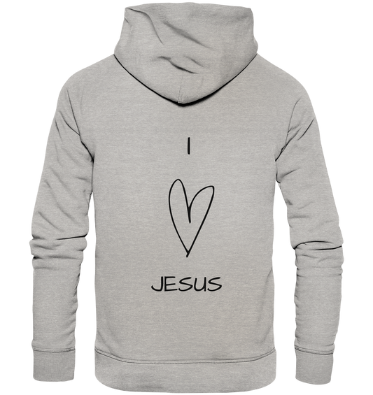 I love Jesus - Organic Basic Hoodie - wertvoll und geliebt 