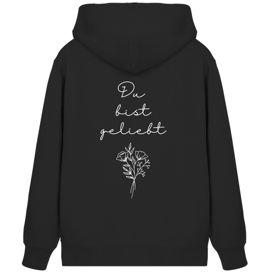 Du bist geliebt - Organic Zipper - wertvoll und geliebt 