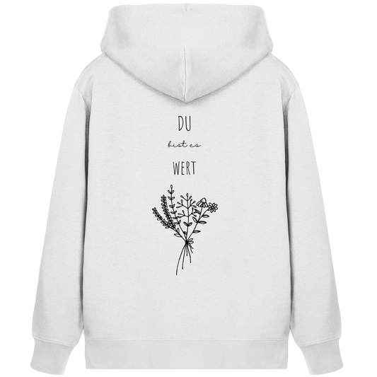 Du bist es wert - Organic Zipper - wertvoll und geliebt 