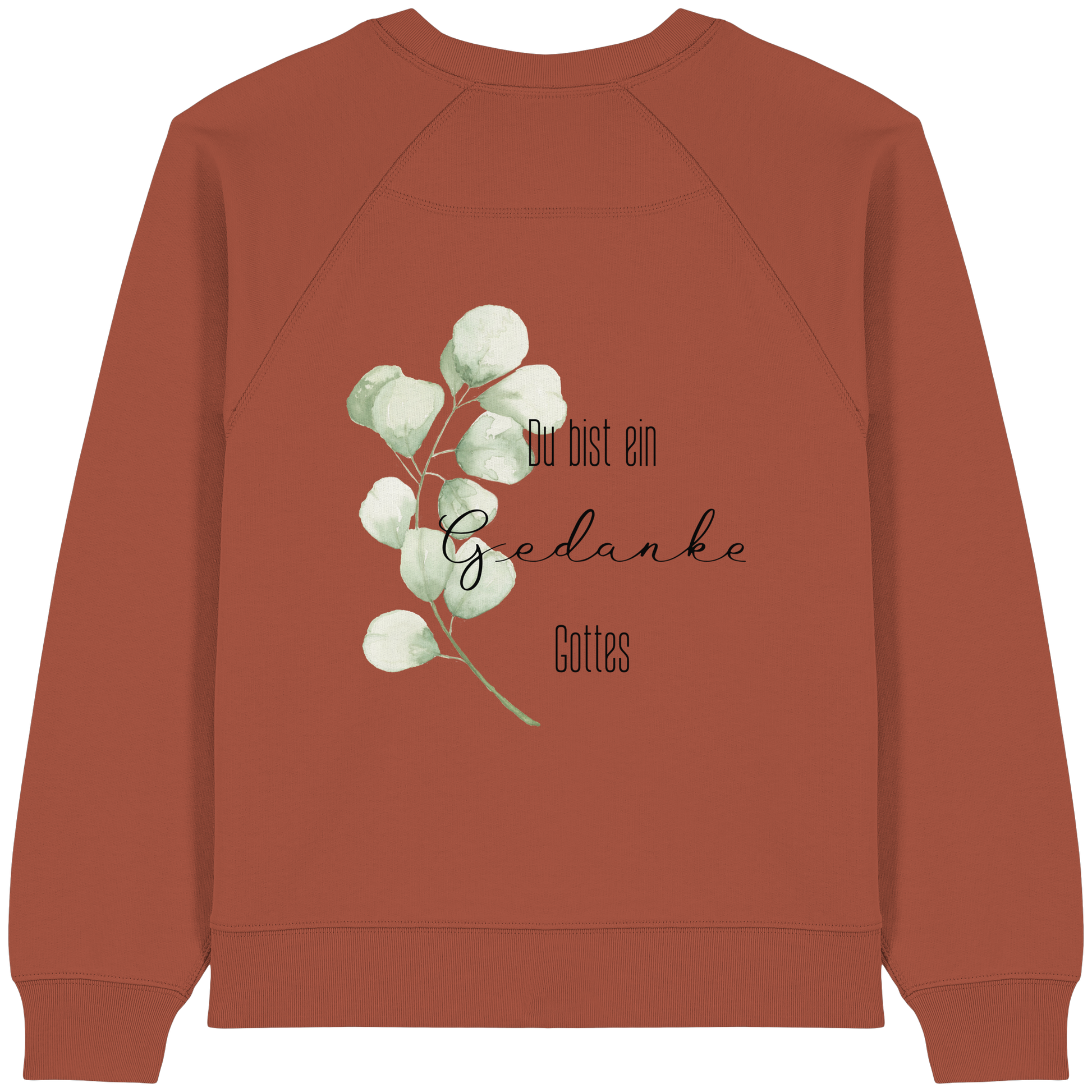 Du bist ein Gedanke Gottes - Womens Organic Raglan Sweatshirt - wertvoll und geliebt 