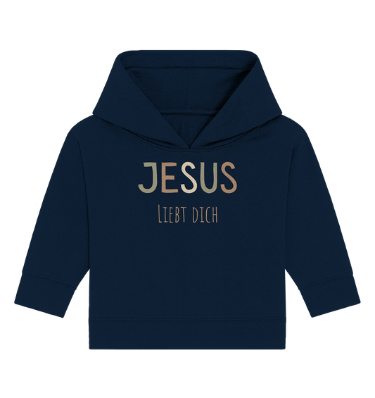Jesus liebt dich Jungen - Baby Organic Hoodie - wertvoll und geliebt 