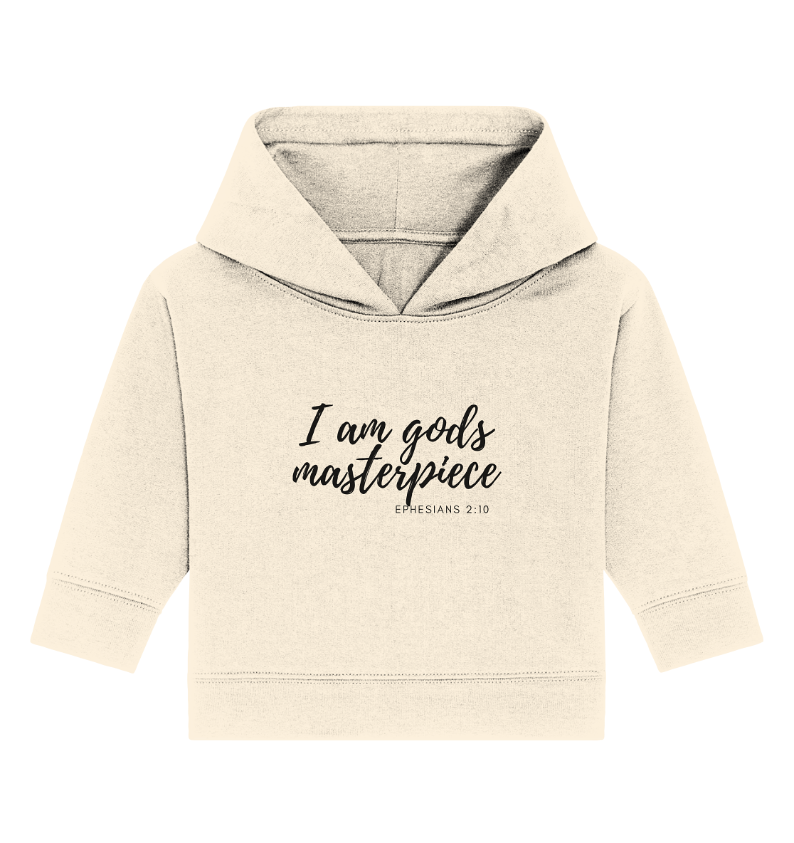 Gods Masterpiece - Baby Organic Hoodie - wertvoll und geliebt 
