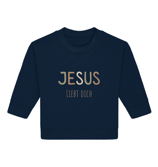 Jesus liebt dich Jungen - Baby Organic Sweatshirt - wertvoll und geliebt 