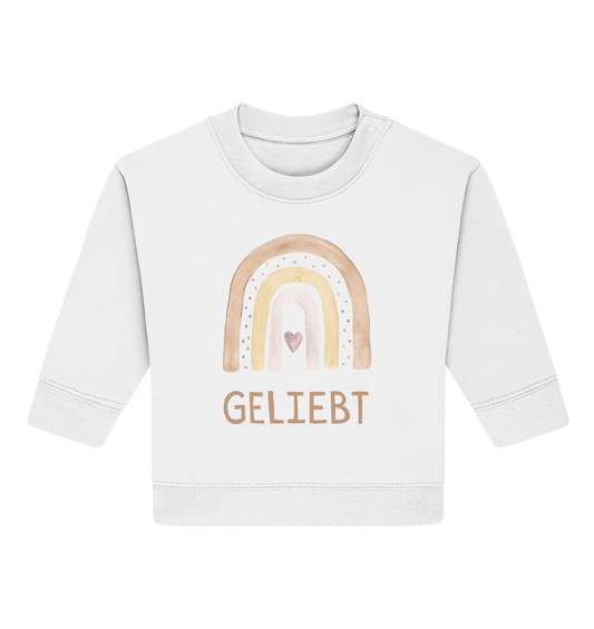 Geliebt Mädchen - Baby Organic Sweatshirt - wertvoll und geliebt 