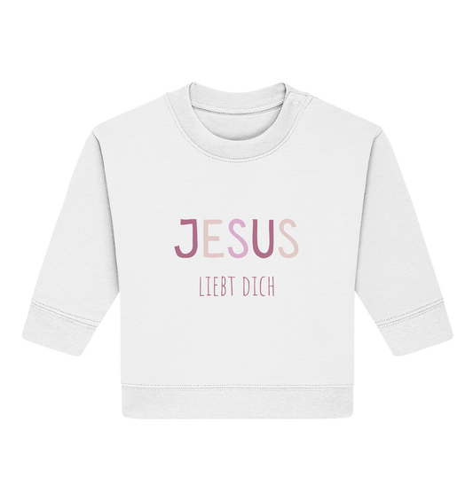 Jesus liebt dich Mädchen - Baby Organic Sweatshirt - wertvoll und geliebt 