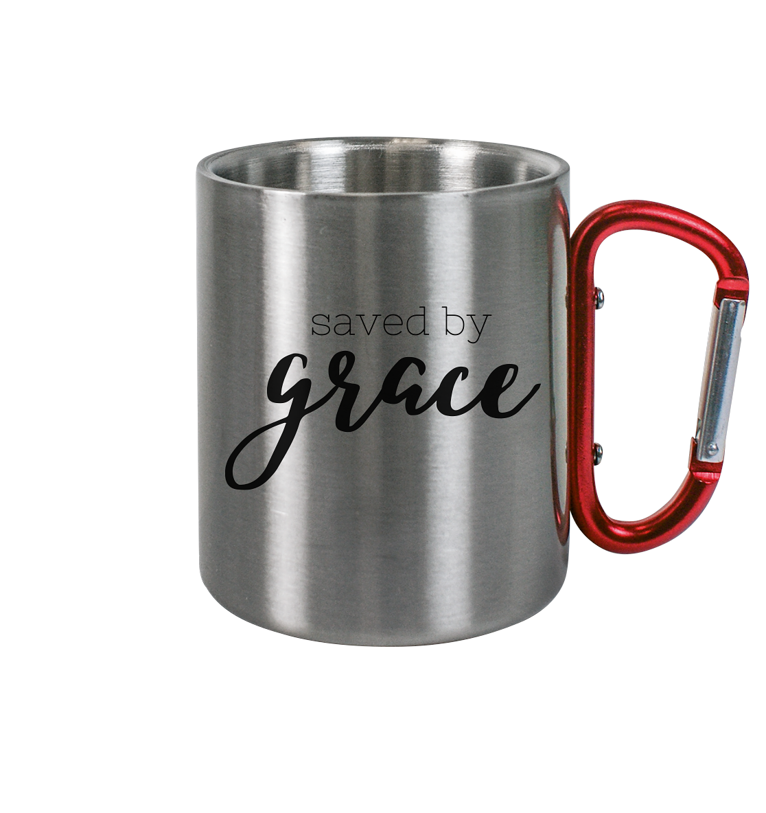 Saved by grace - Edelstahl Tasse - wertvoll und geliebt 