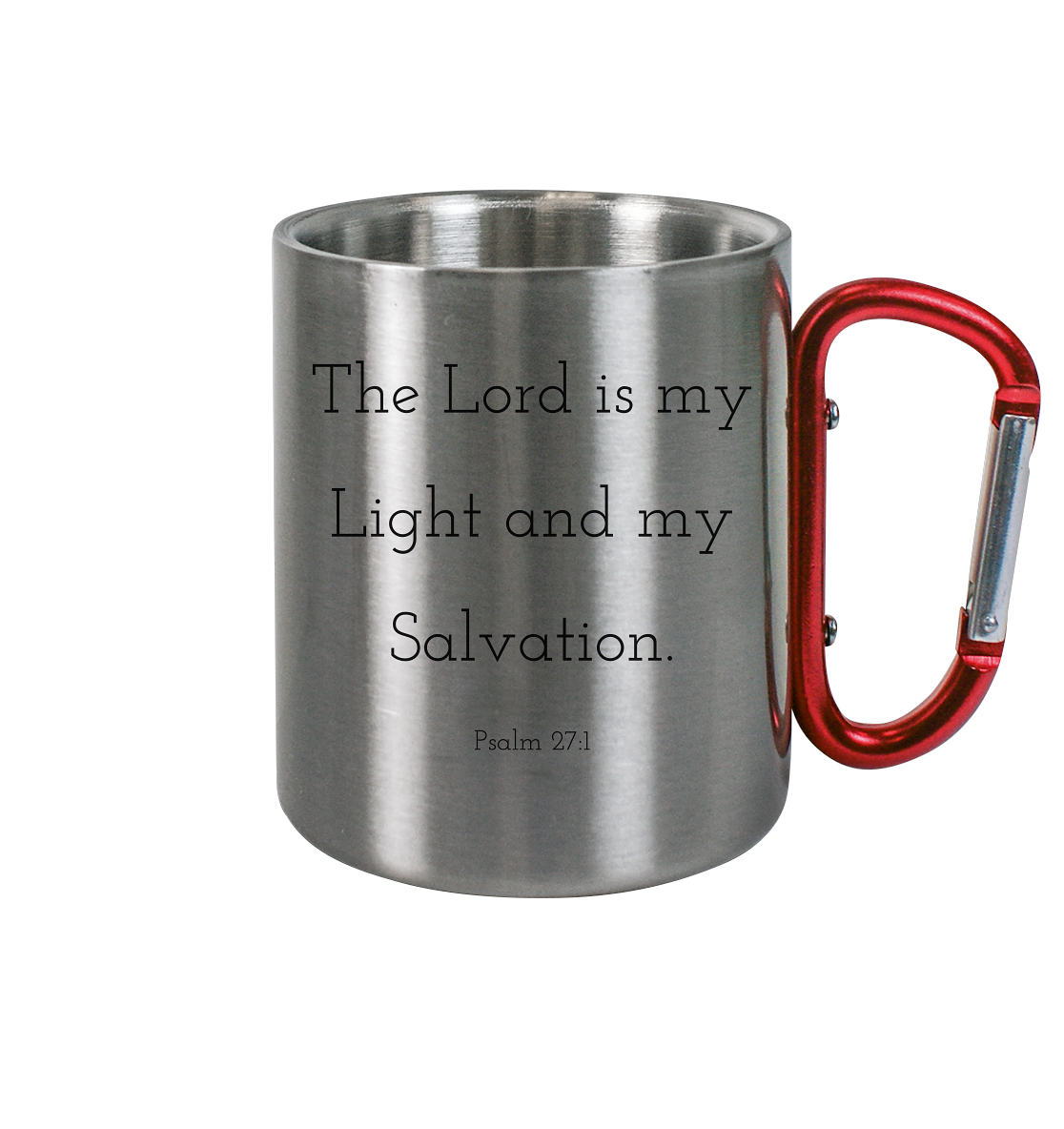 Psalm 27:1 - Edelstahl Tasse - wertvoll und geliebt 