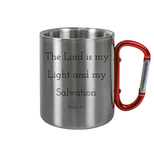 Psalm 27:1 - Edelstahl Tasse - wertvoll und geliebt 