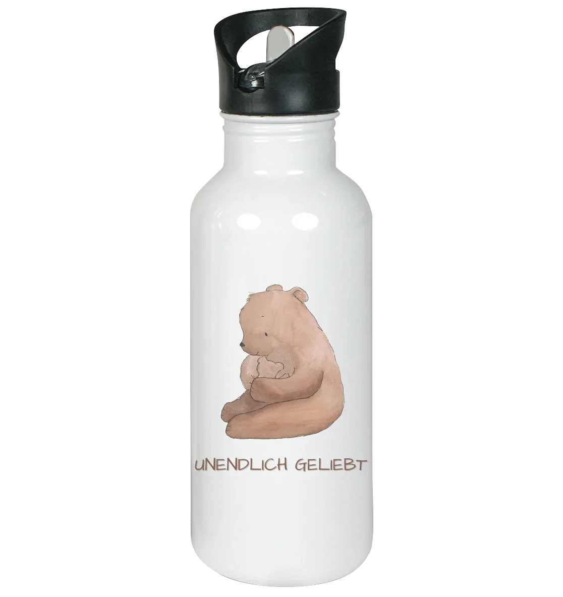 Unendlich geliebt - Edelstahl-Trinkflasche - wertvoll und geliebt 