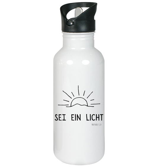 Sei ein Licht - Edelstahl-Trinkflasche - wertvoll und geliebt 