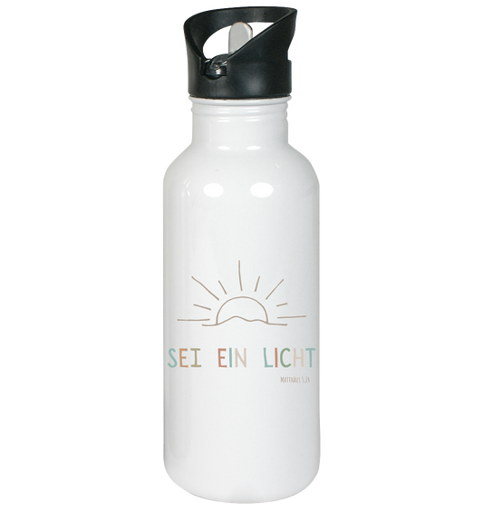 Sei ein Licht - Edelstahl-Trinkflasche - wertvoll und geliebt 