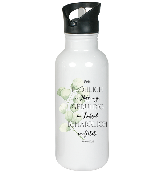 Römer 12,12 - Edelstahl-Trinkflasche - wertvoll und geliebt 