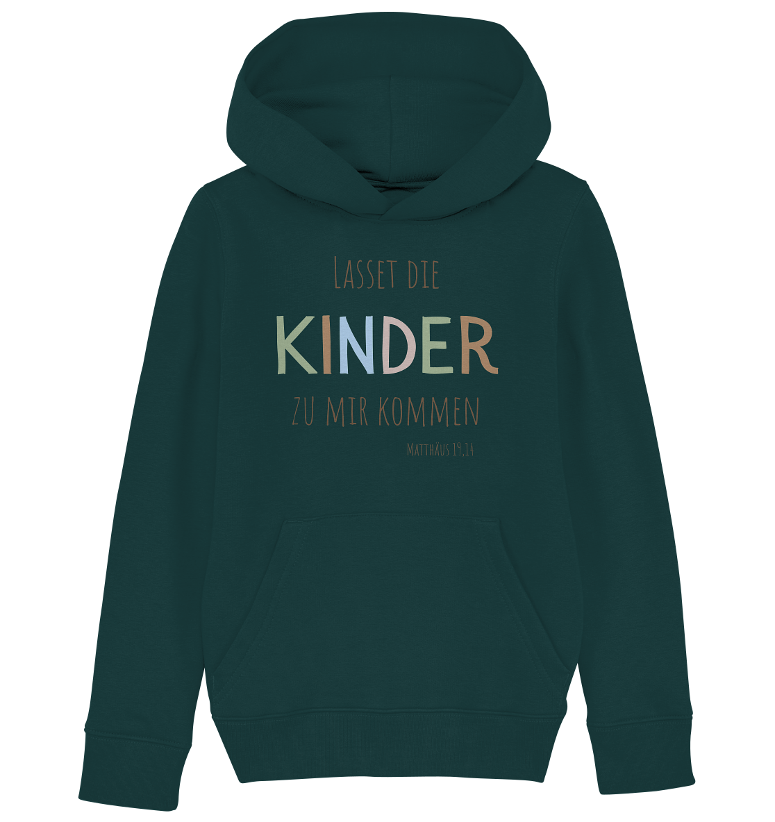Lasset die Kinder zu mir kommen - Kids Organic Hoodie - wertvoll und geliebt 