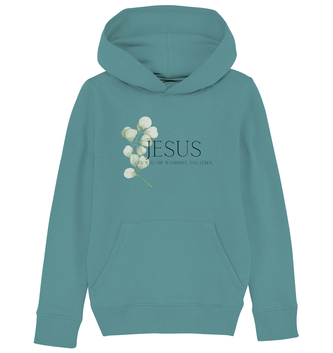Jesus - der Weg, die Wahrheit, das Leben - Kids Organic Hoodie - wertvoll und geliebt 
