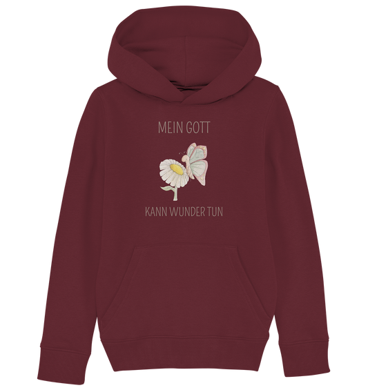 Mein Gott kann Wunder tun - Kids Organic Hoodie - wertvoll und geliebt 