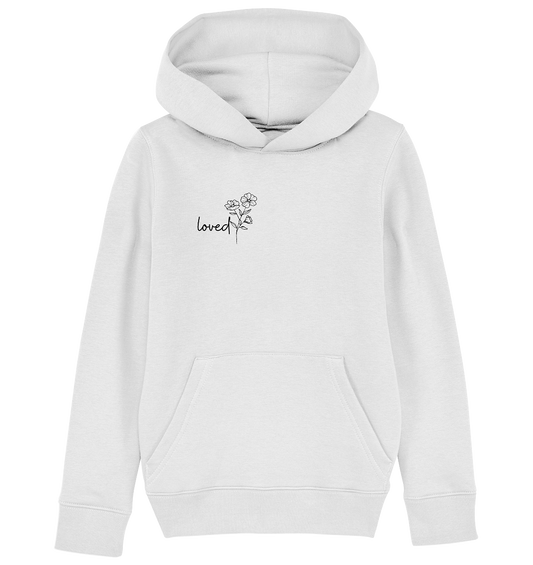 loved - Kids Organic Hoodie - wertvoll und geliebt 