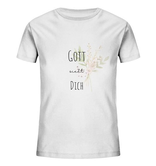 Gott sieht Dich - Kids Organic Shirt - wertvoll und geliebt 