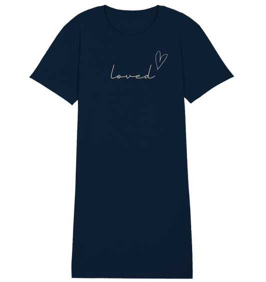 loved - Ladies Organic Shirt Dress - wertvoll und geliebt 