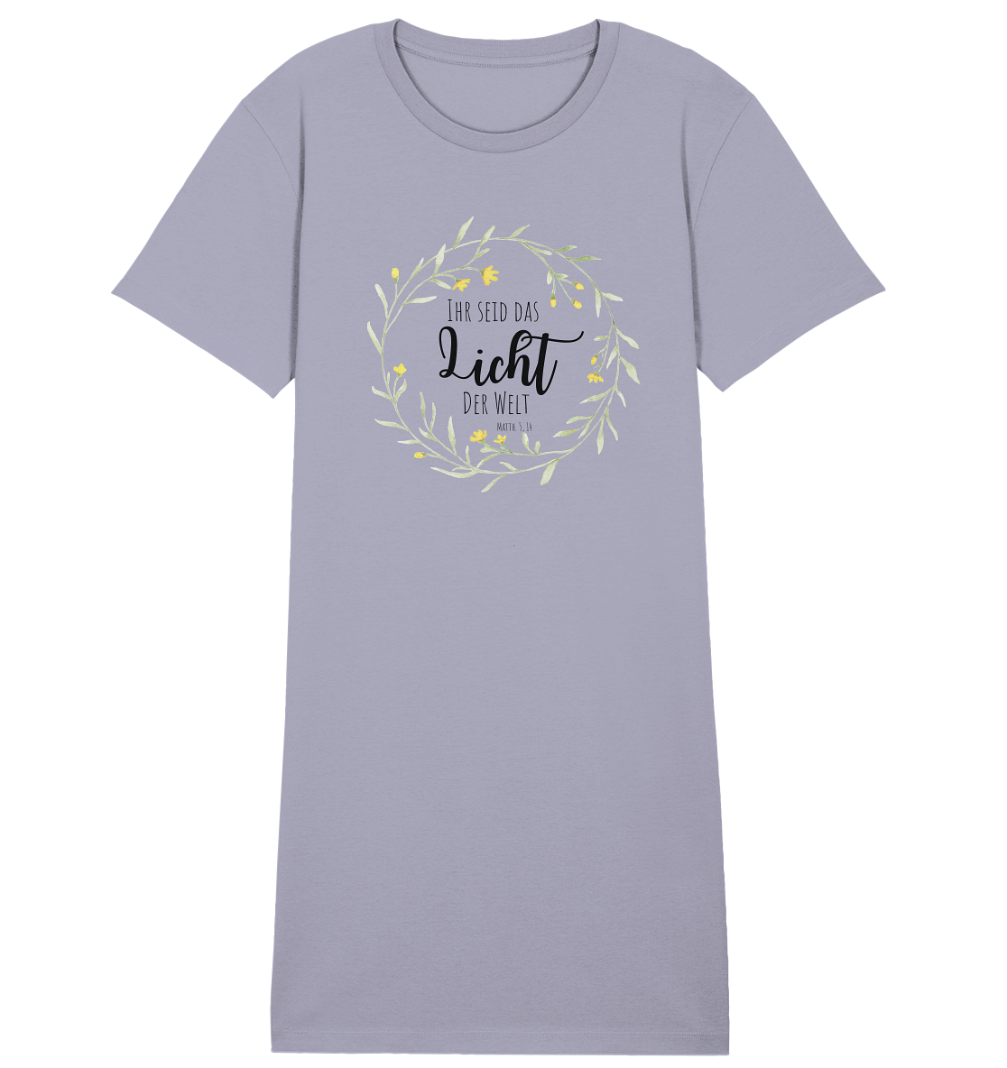 Licht der Welt - Ladies Organic Shirt Dress - wertvoll und geliebt 