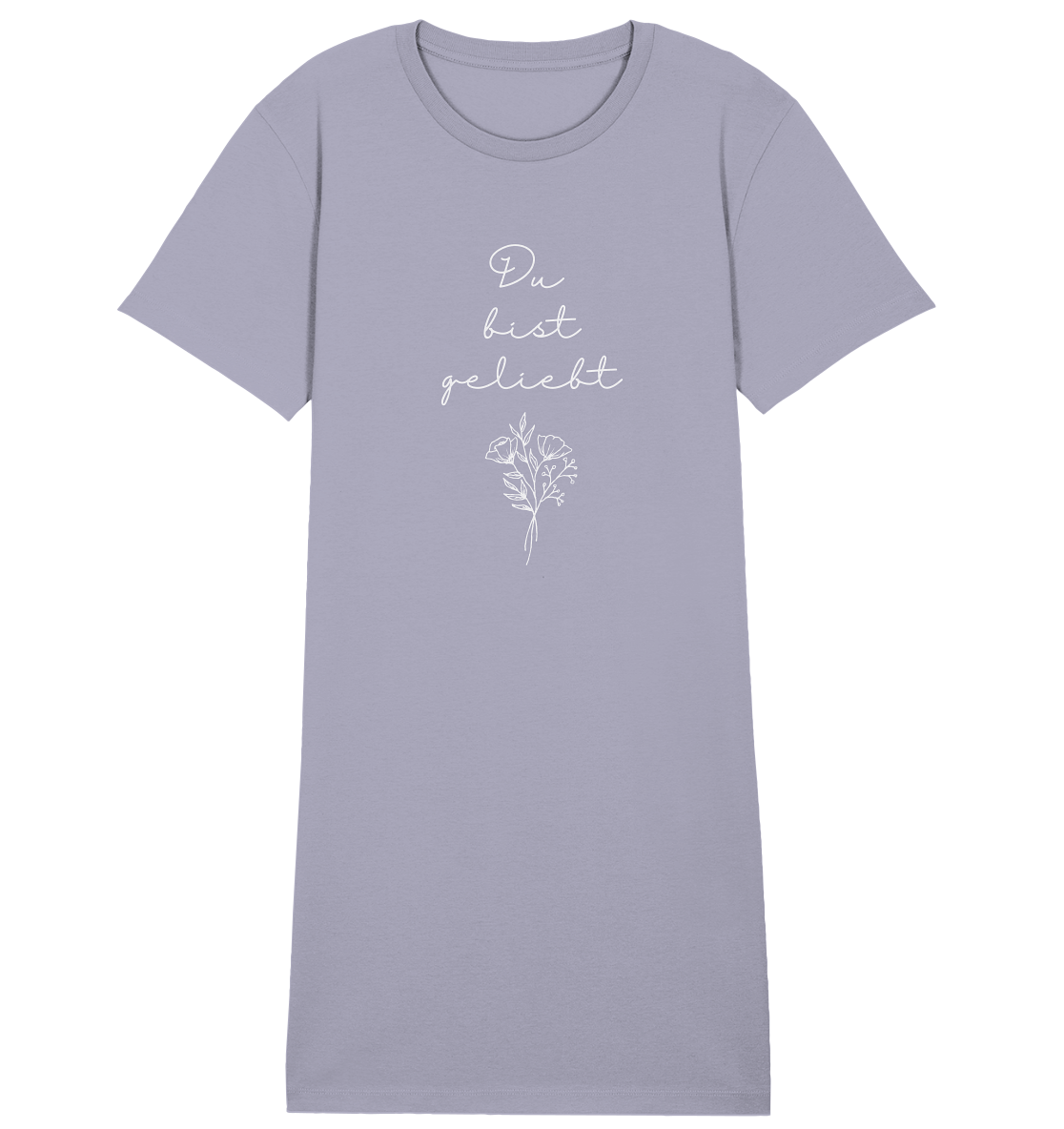 Du bist geliebt - Ladies Organic Shirt Dress - wertvoll und geliebt 