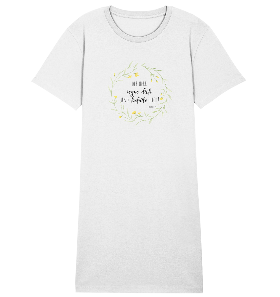 Der Herr segne Dich - Ladies Organic Shirt Dress - wertvoll und geliebt 