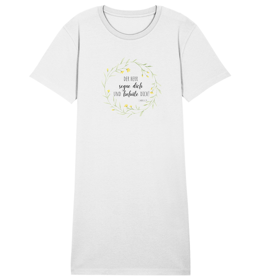 Der Herr segne Dich - Ladies Organic Shirt Dress - wertvoll und geliebt 