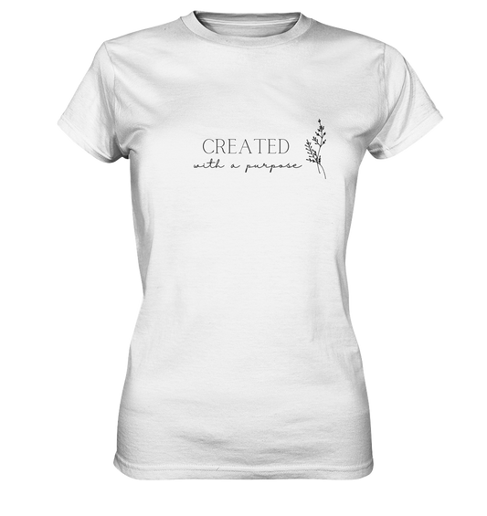 Created with a purpose D - Ladies Premium Shirt - wertvoll und geliebt 