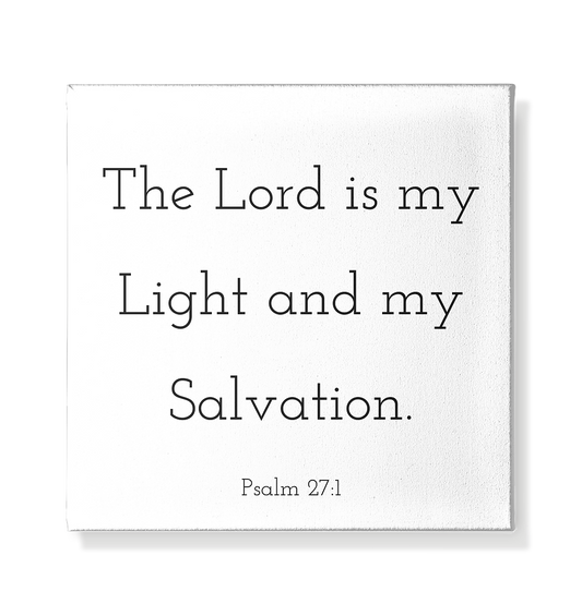 The lord is my light and my salvation - Leinwand 20x20cm - wertvoll und geliebt 