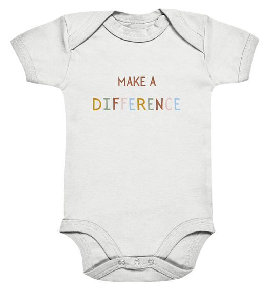 Make a difference - Organic Baby Bodysuit - wertvoll und geliebt 