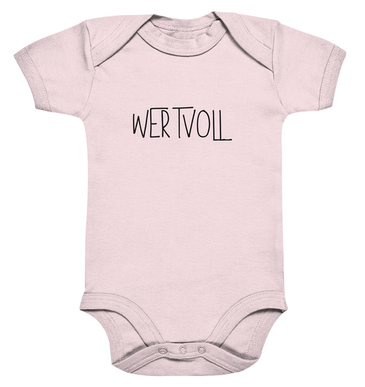 Wertvoll - Organic Baby Bodysuit - wertvoll und geliebt 