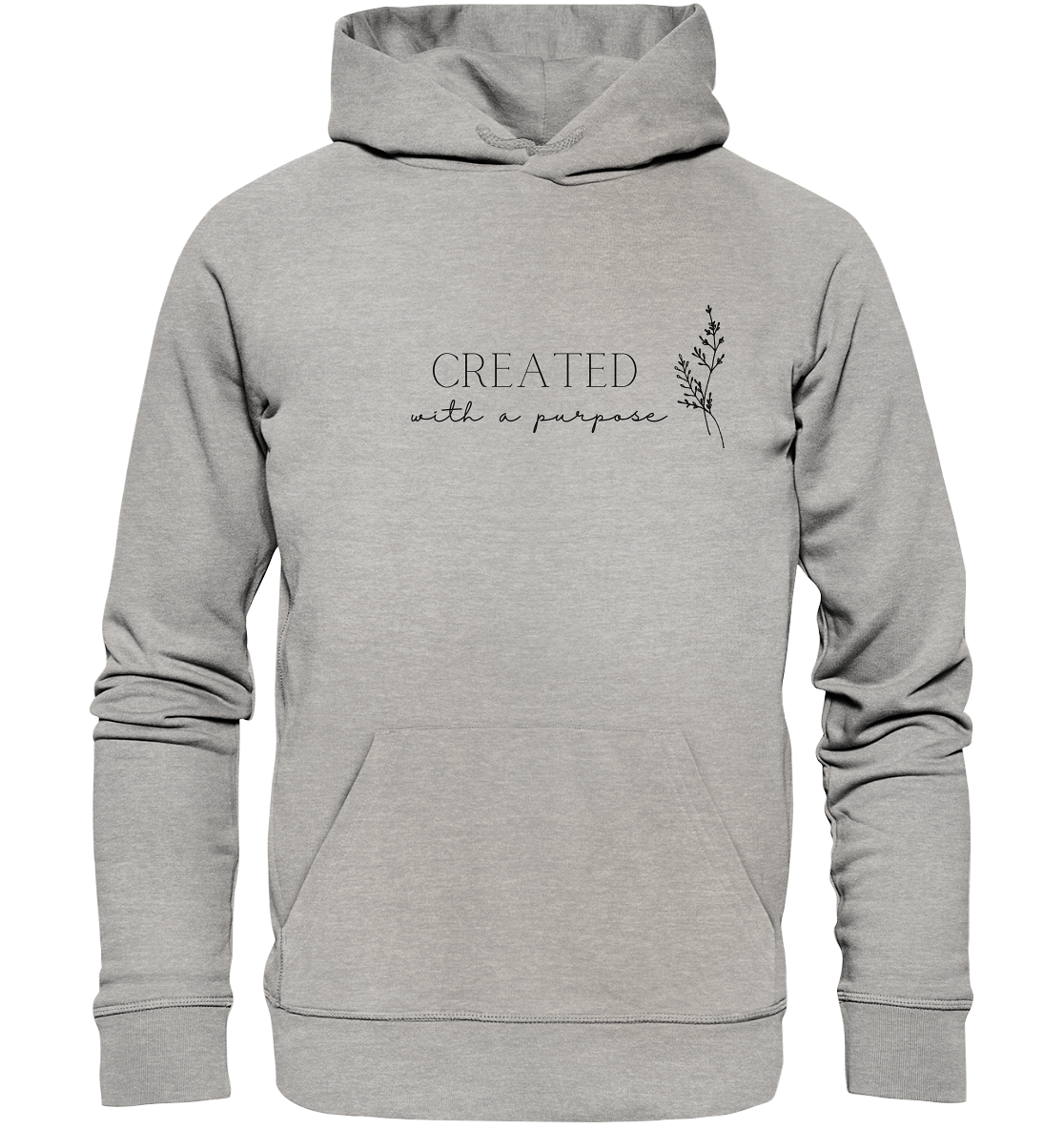 Created with a purpose D - Organic Basic Hoodie - wertvoll und geliebt 