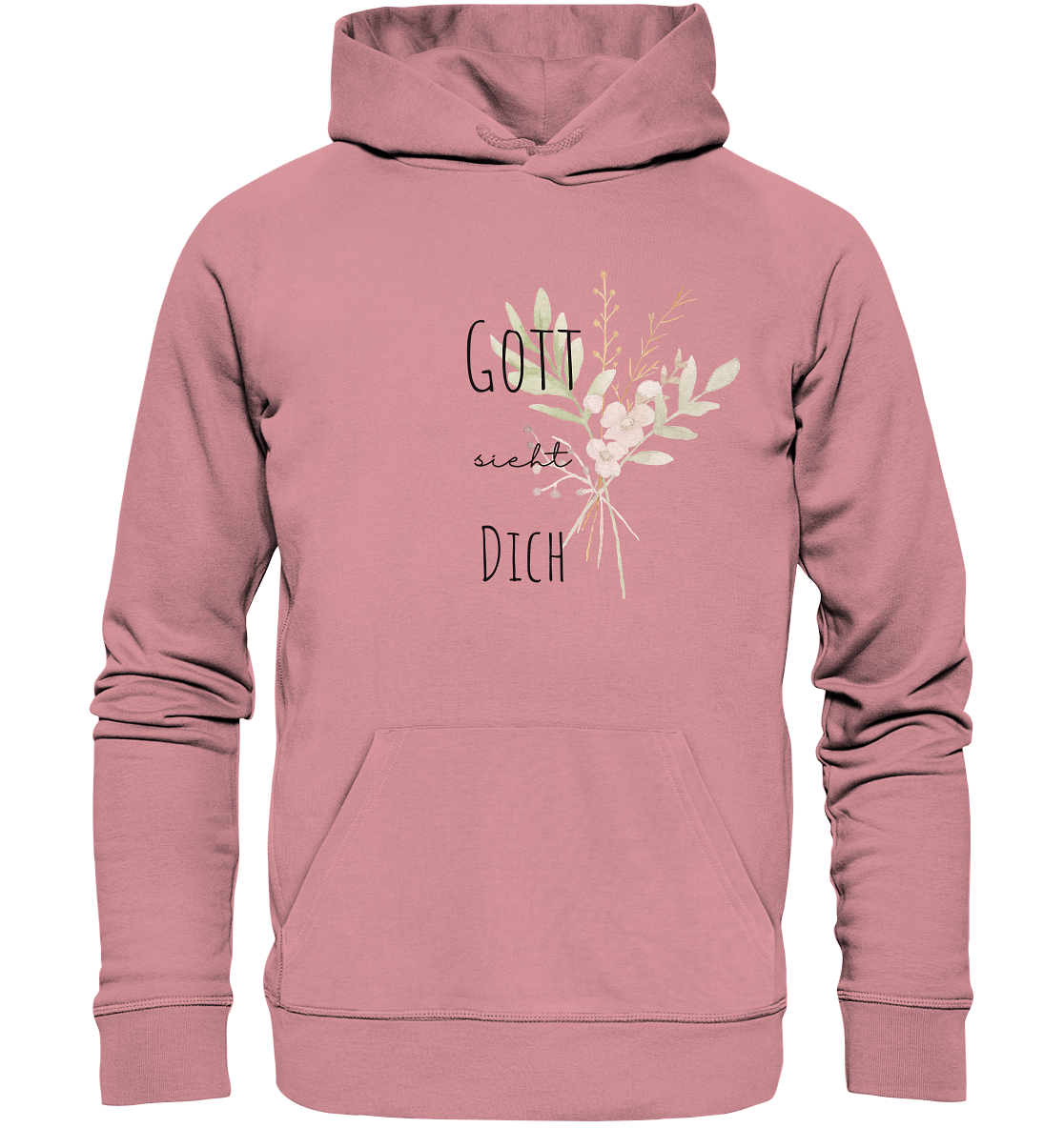 Gott sieht Dich - Organic Basic Hoodie - wertvoll und geliebt 