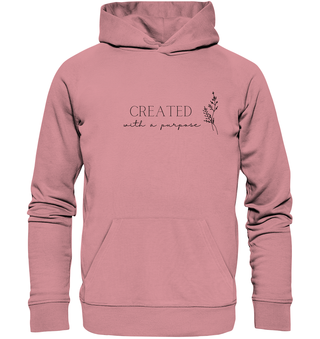Created with a purpose D - Organic Basic Hoodie - wertvoll und geliebt 
