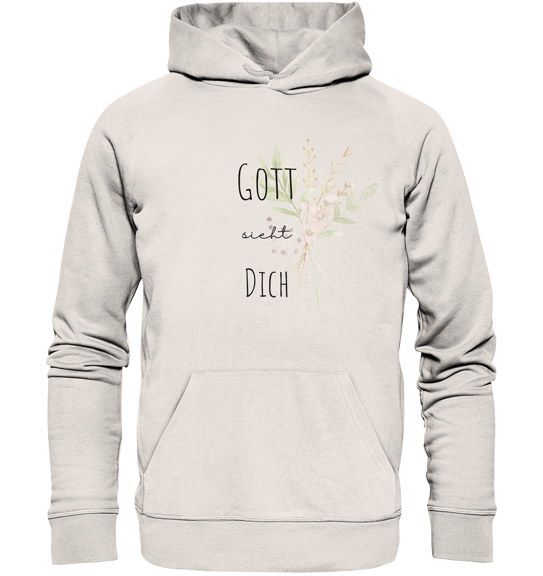 Gott sieht Dich - Organic Basic Hoodie - wertvoll und geliebt 