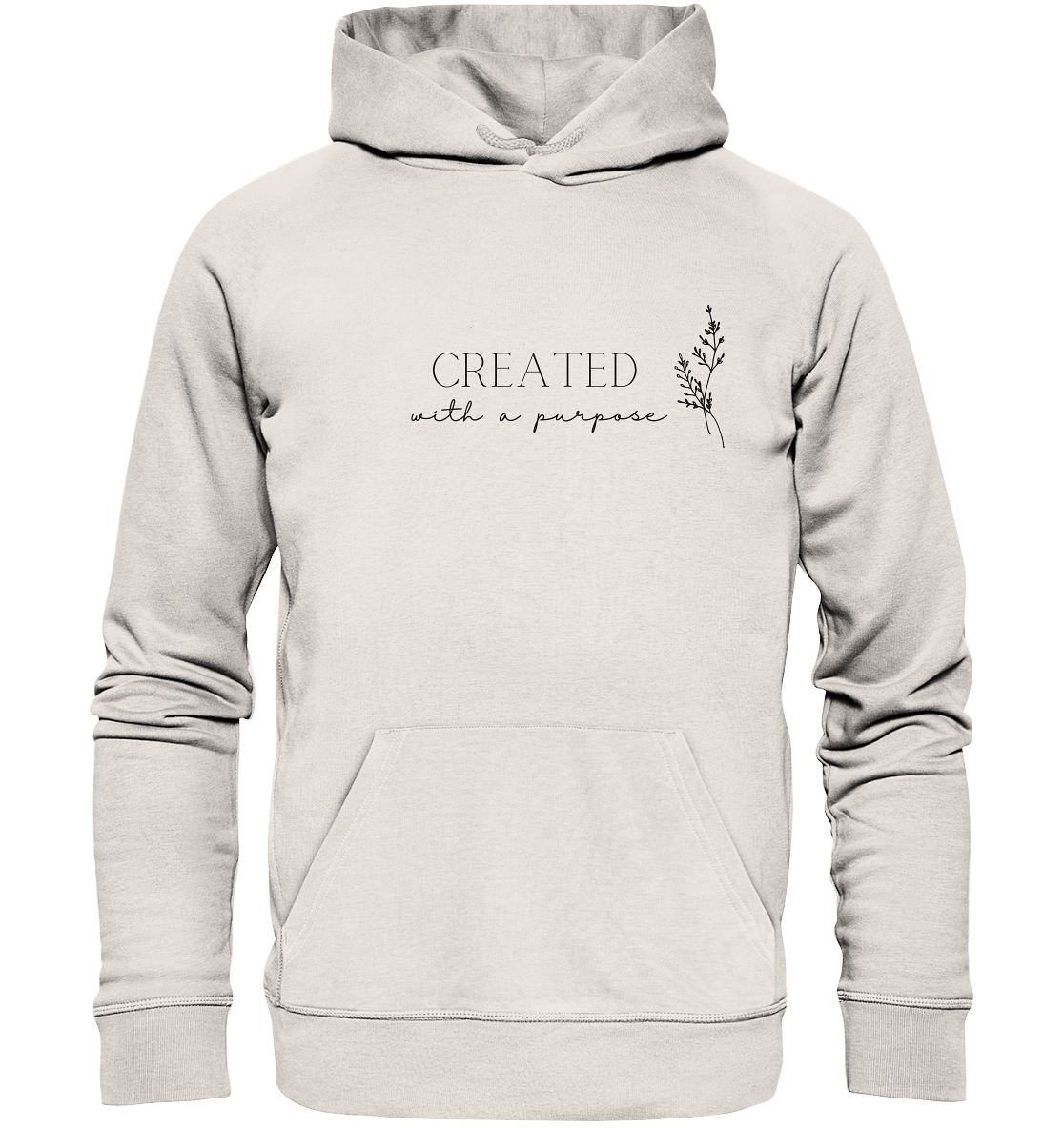 Created with a purpose D - Organic Basic Hoodie - wertvoll und geliebt 