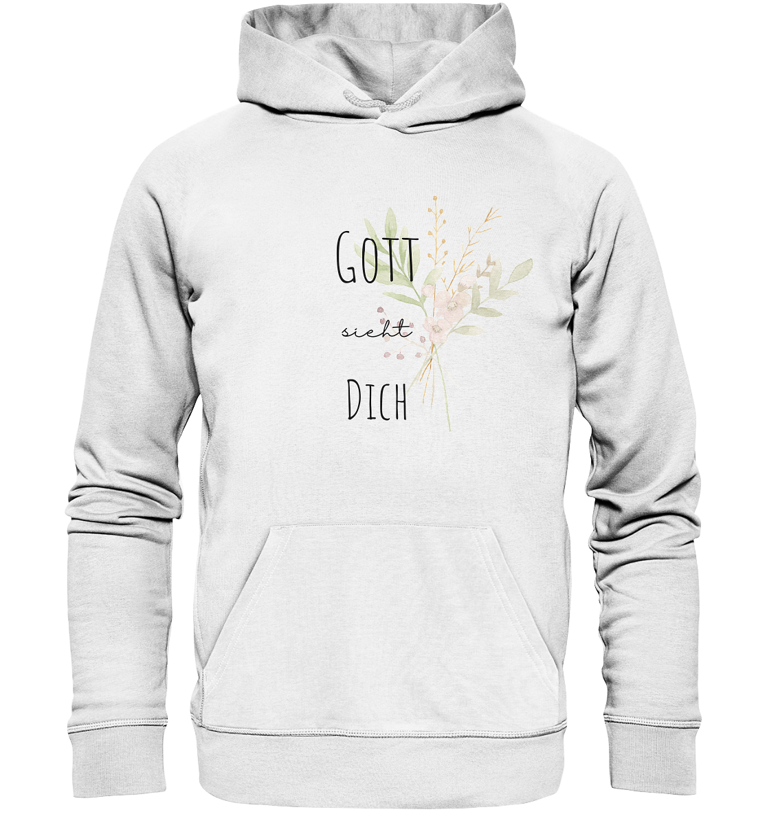 Gott sieht Dich - Organic Basic Hoodie - wertvoll und geliebt 