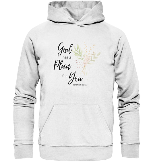 Jeremiah 29:11 - Organic Basic Hoodie - wertvoll und geliebt 
