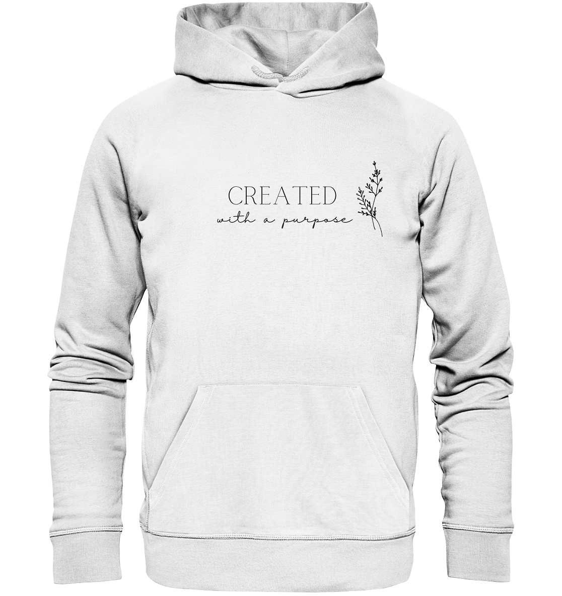 Created with a purpose D - Organic Basic Hoodie - wertvoll und geliebt 